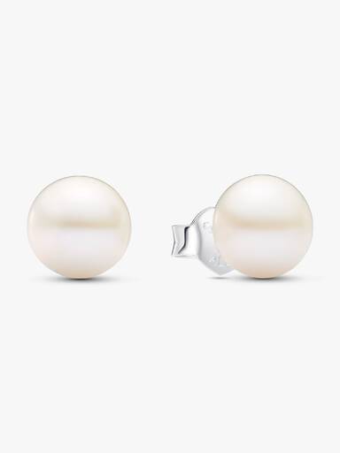 Pendientes de Botón Perla Cultivada de Agua Dulce Tratada de 7mm