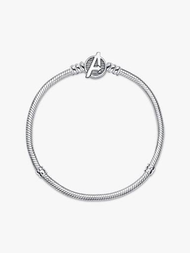 Pulsera Pandora Moments Cadena de Serpiente Cierre Logo Los Vengadores de Marvel