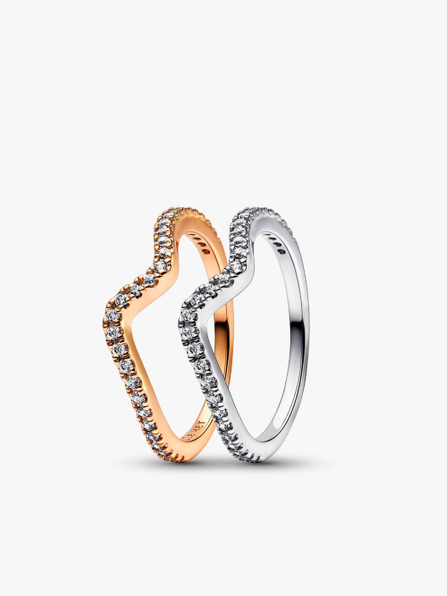 Conjunto de Regalo Anillos Ola Brillante