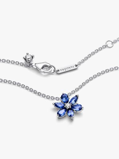 Collar con Colgante Herbario Azul Brillante