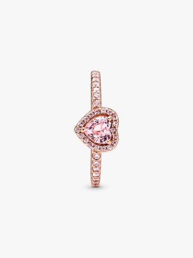 Anillo Corazón Brillante Elevado