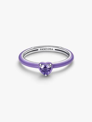 Anillo Corazón Chakra Morado