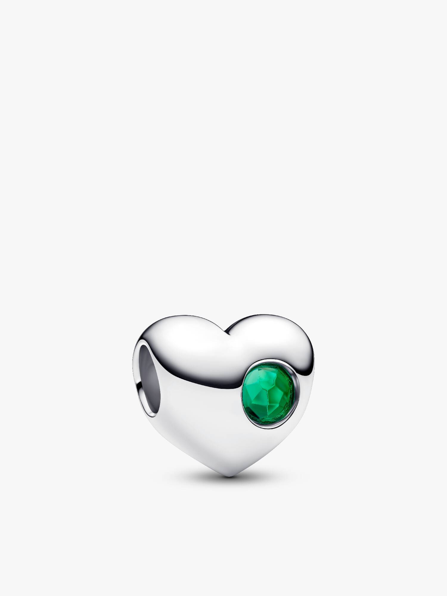 Charm Grabable Corazón Gema Verde