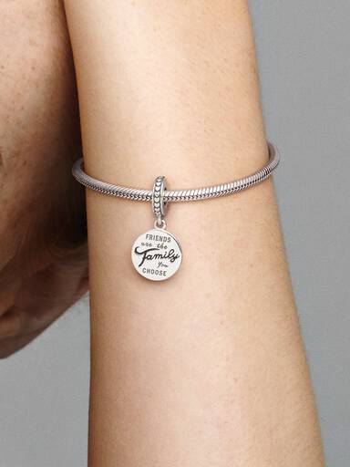 Charm colgante Los Amigos Son Familia Grabable