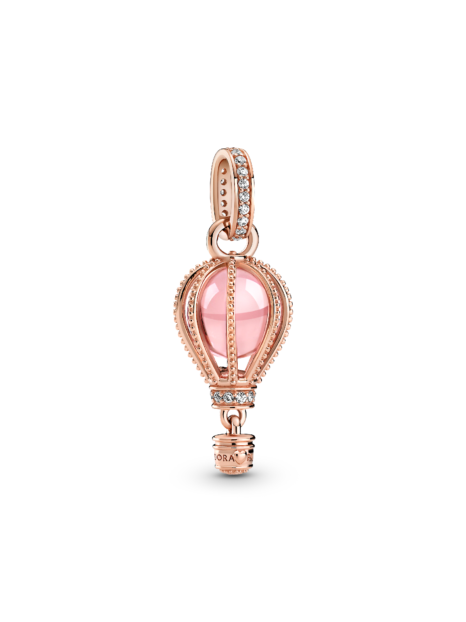 Charm Colgante Globo Aerostático Rosa Brillante