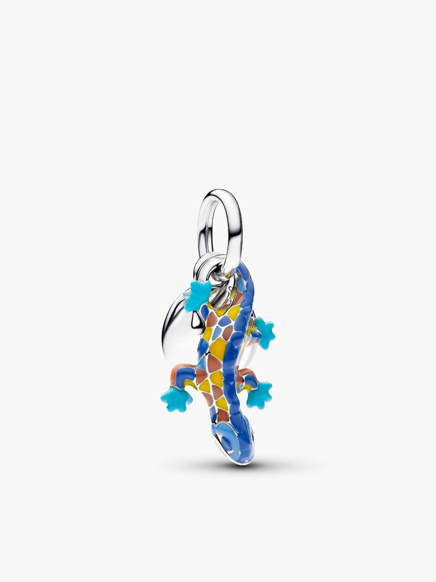 Charm Colgante Doble Salamandra y Etiqueta Redonda Grabable