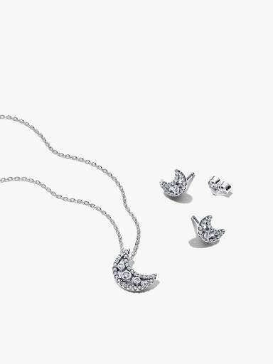 Conjunto de Regalo Collar y Pendientes Luna