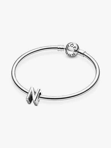 Charm en plata de ley Letra N