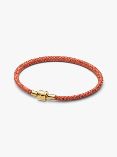 Pulsera Cordón Naranja Brillante
