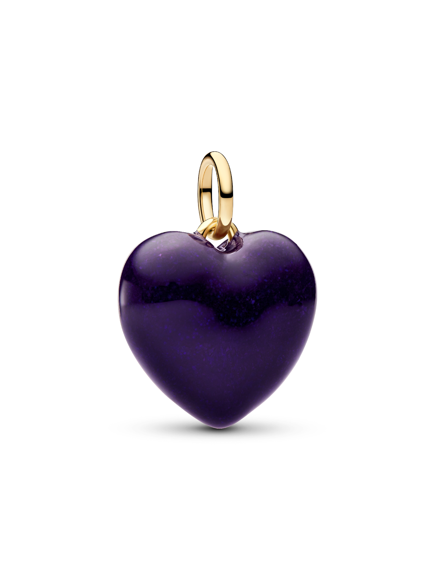 Charm Colgante Corazón Volumen Morado