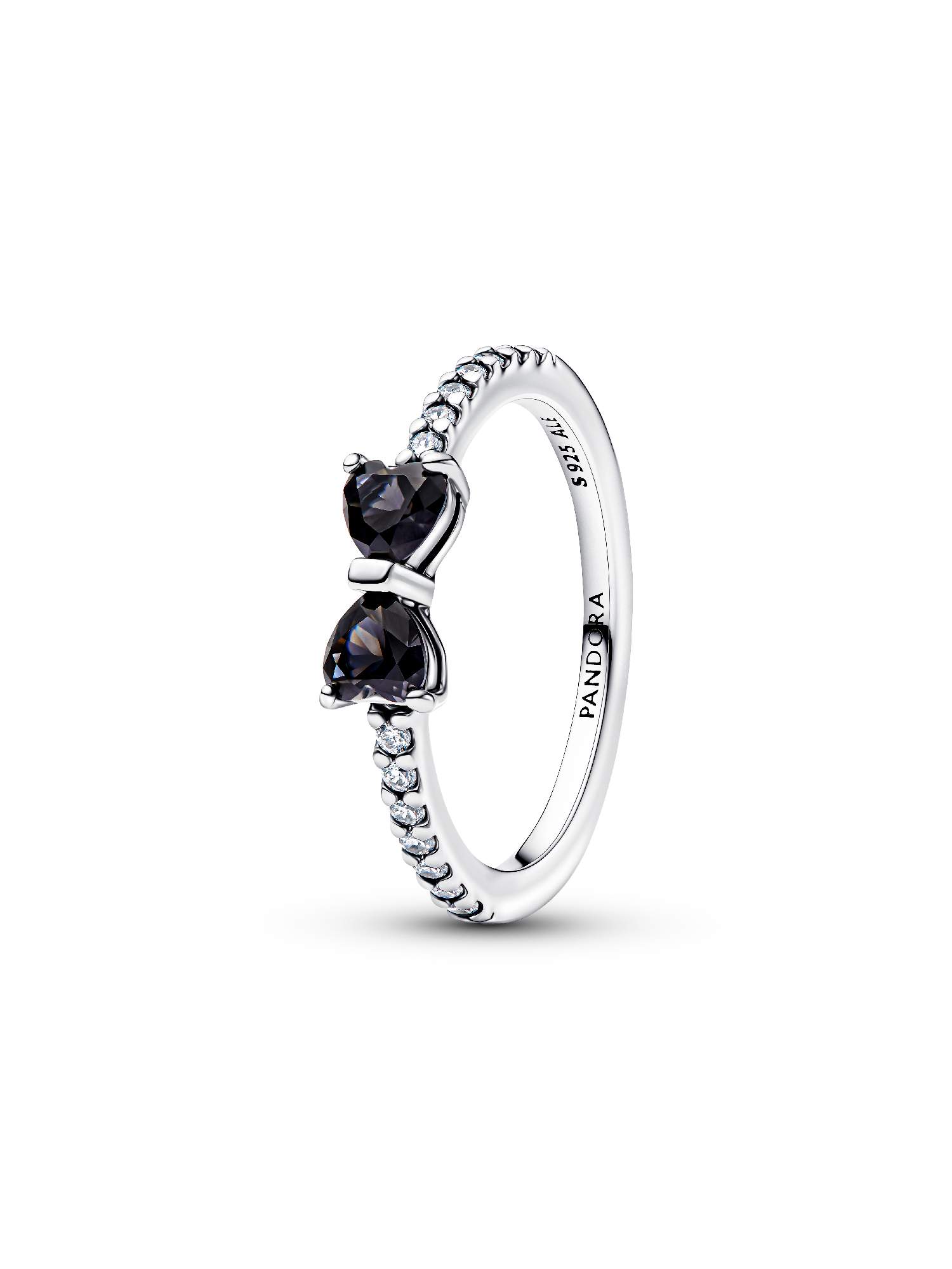 Anillo Lazo Negro Brillante