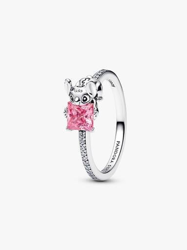 Anillo Gema y Stitch de Disney Rosa