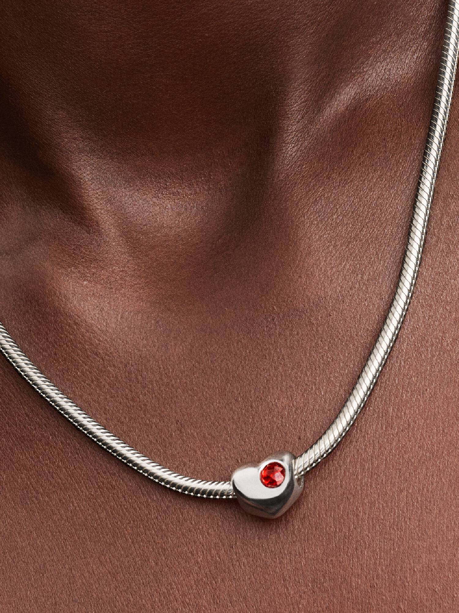 Charm Grabable Corazón Gema Roja