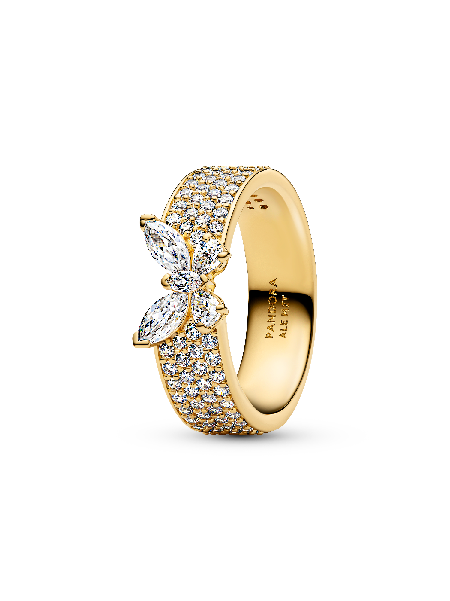 Anillo Ancho Mariposa Brillante