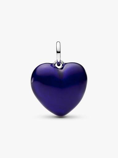 Charm Colgante Corazón Volumen Azul