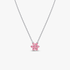 Collar con Colgante Flor Rosa Brillante Collar con Colgante Flor Rosa Brillante