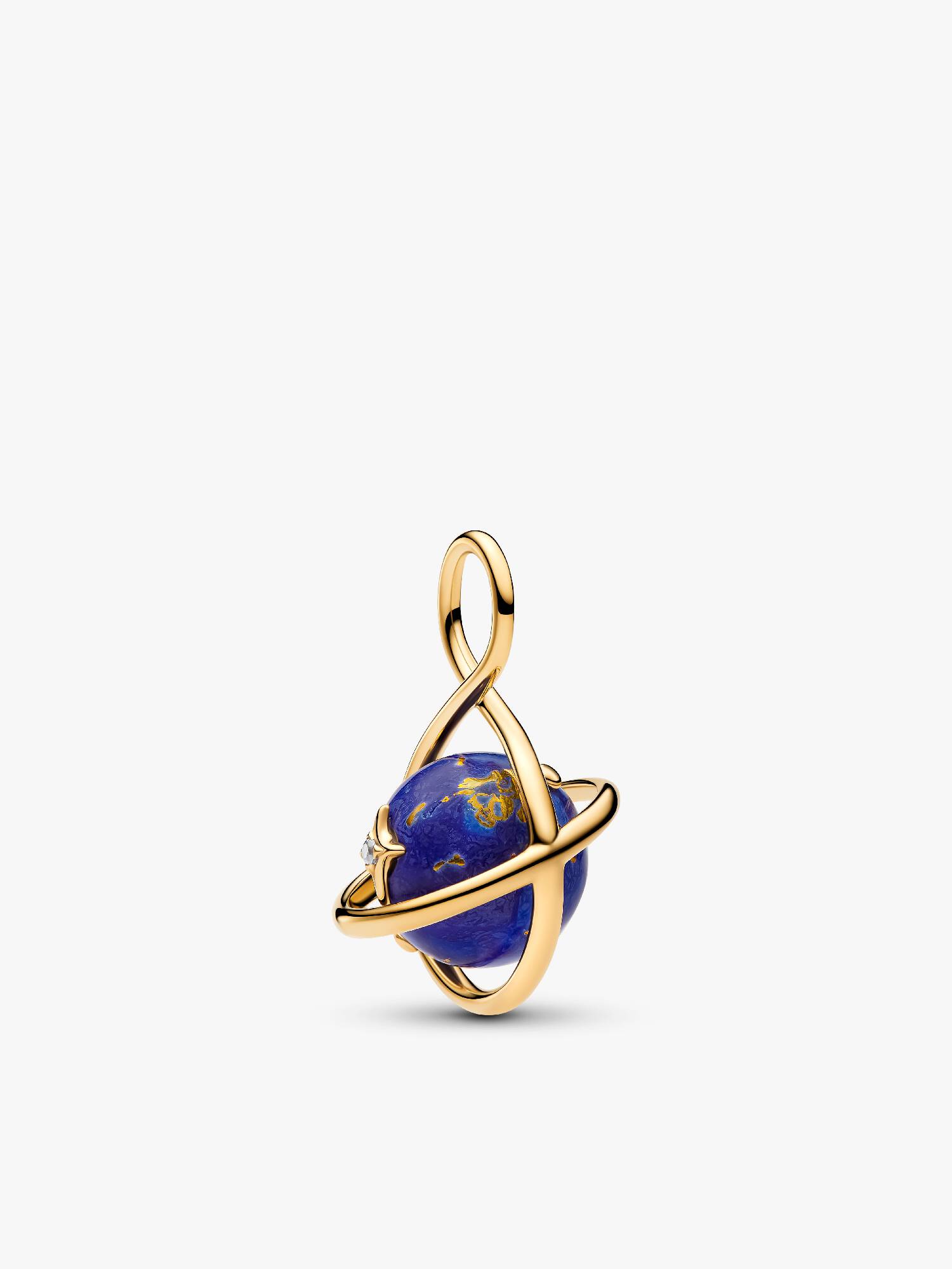 Charm Colgante Planeta Azul Celestial Giratorio