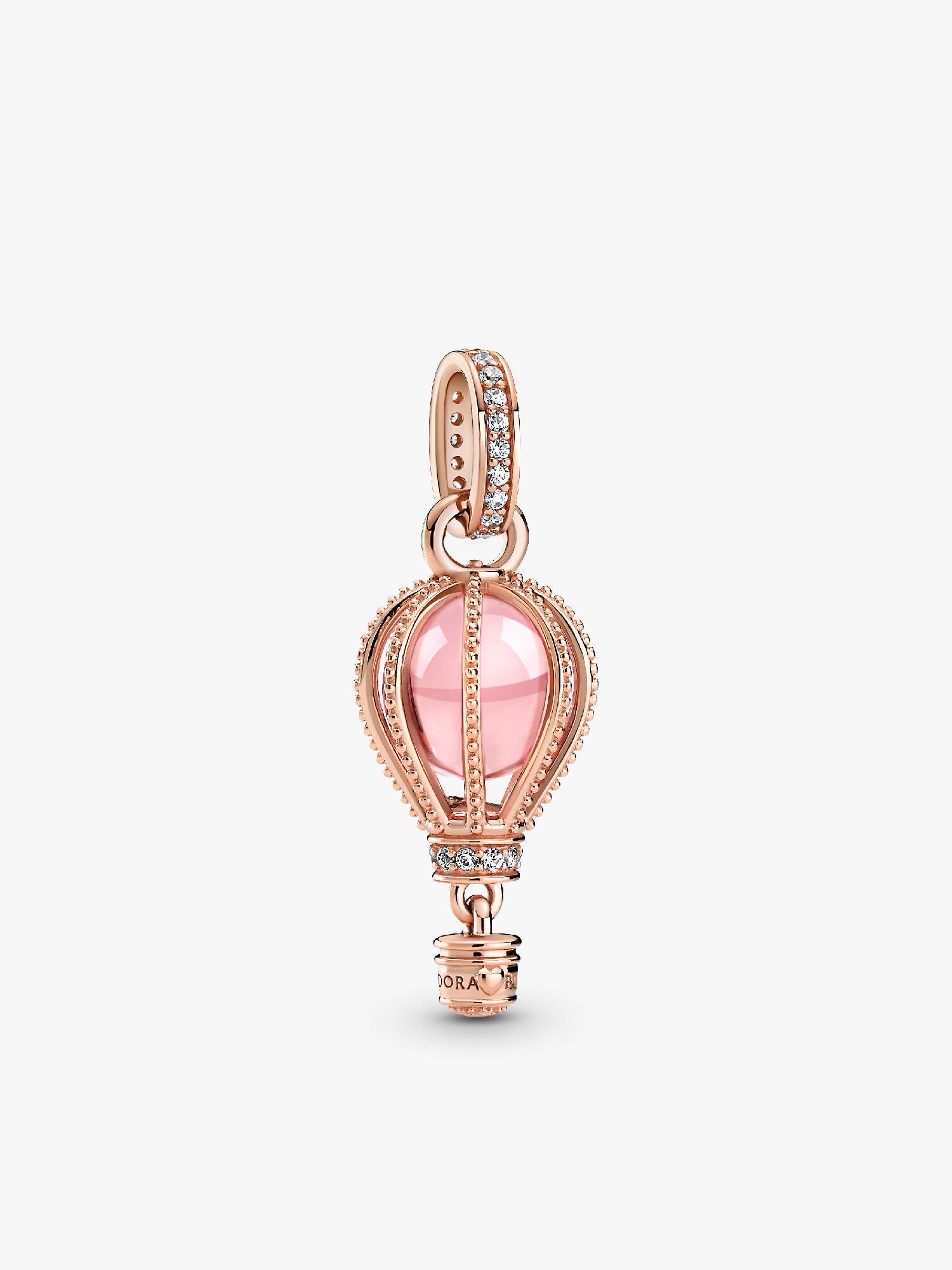 Charm Colgante Globo Aerostático Rosa Brillante