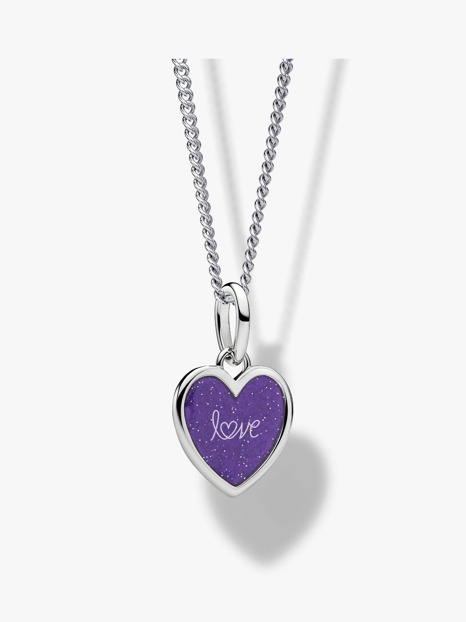 Conjunto de regalo Collar Corazón Morado Grabable
