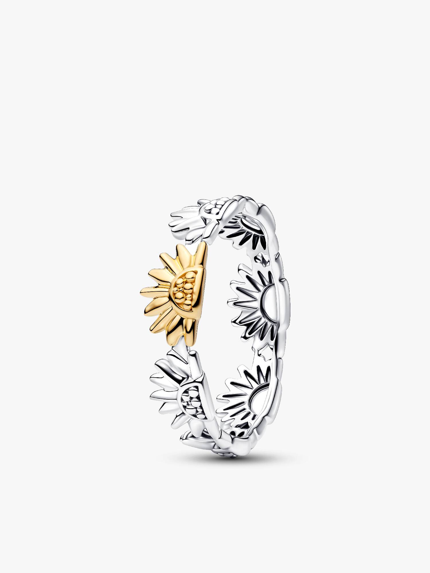 Anillo Girasol en Dos Tonos