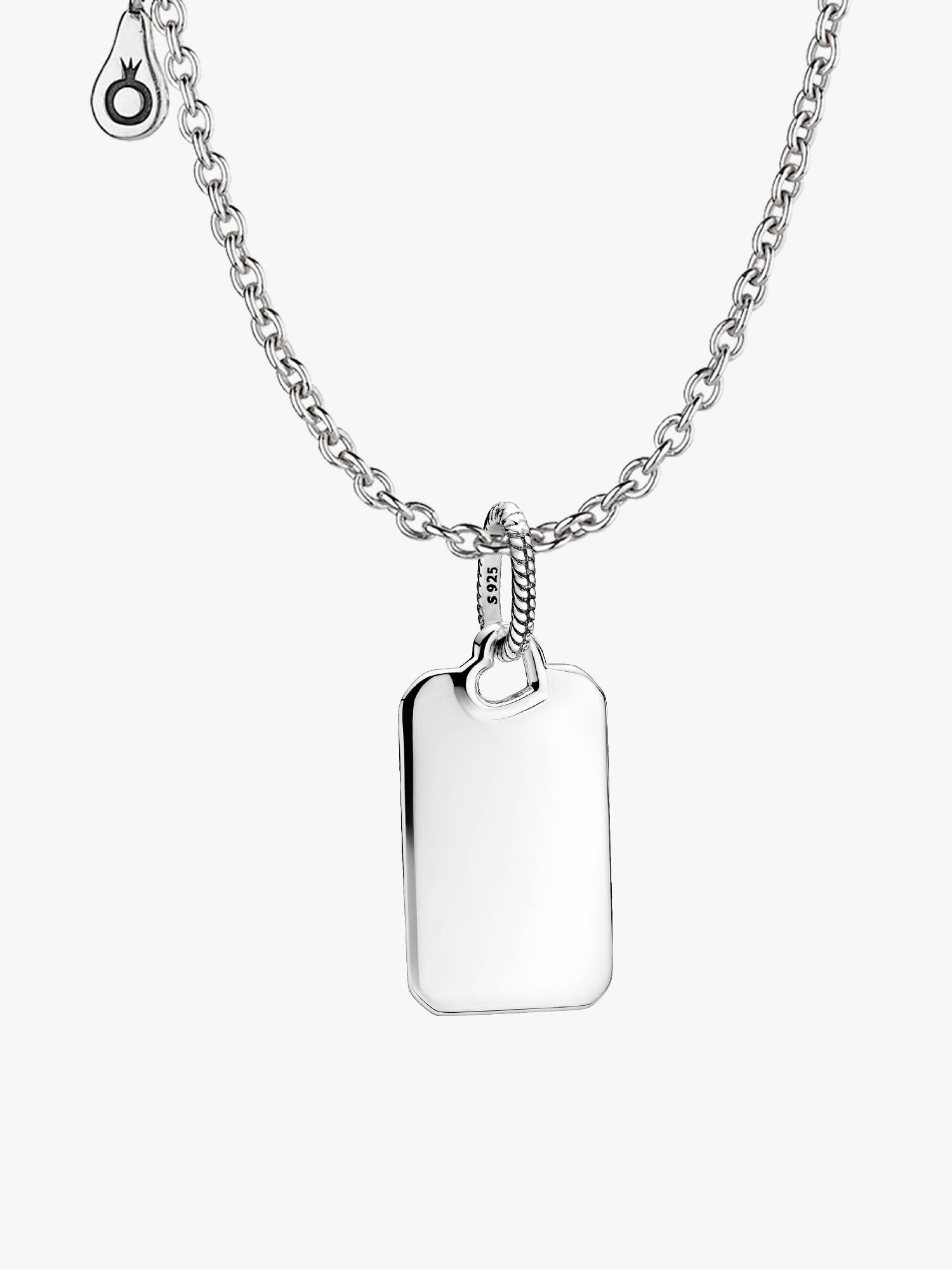 Conjunto de Regalo Collar Colgante Etiqueta Rectangular Grabable