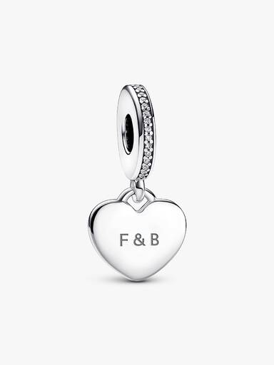 Charm Colgante Corazón Grabable