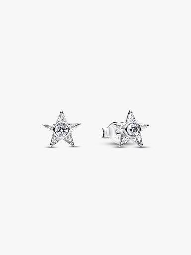 Pendientes de Botón Estrella Brillante