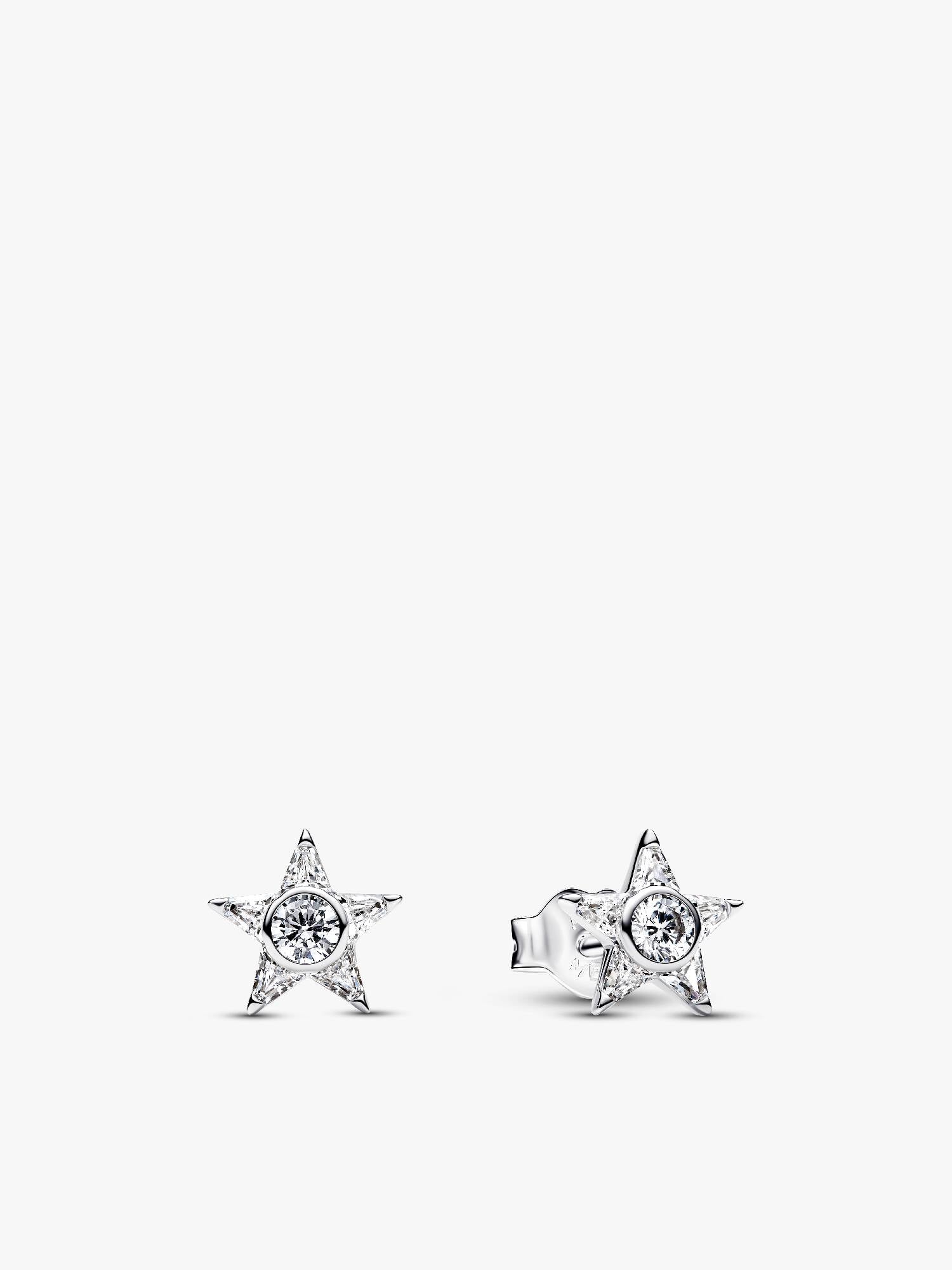 Pendientes de Botón Estrella Brillante