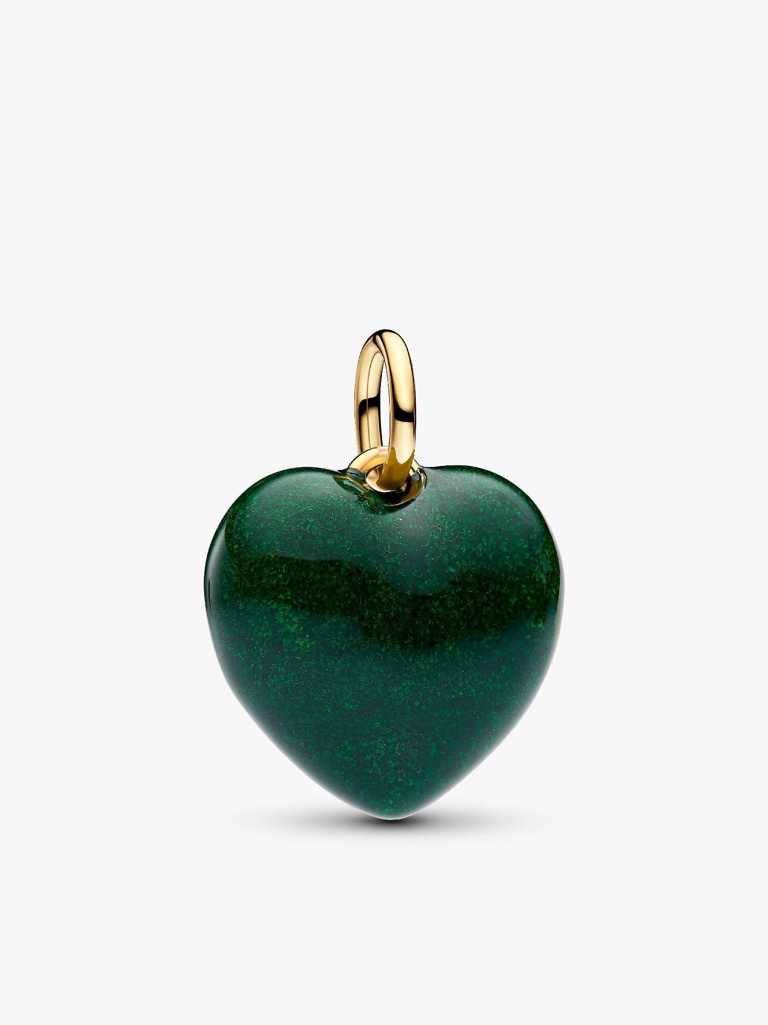 Charm Colgante Corazón Volumen Verde