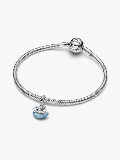 Charm Colgante Luna que brilla en la oscuridad Stitch de Disney