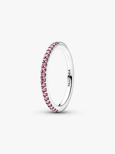 Anillo Banda Brillante Rosa
