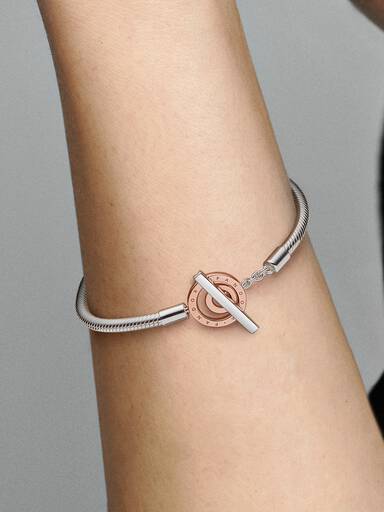 Pulsera Pandora Moments Cadena de Serpiente Cierre en T
