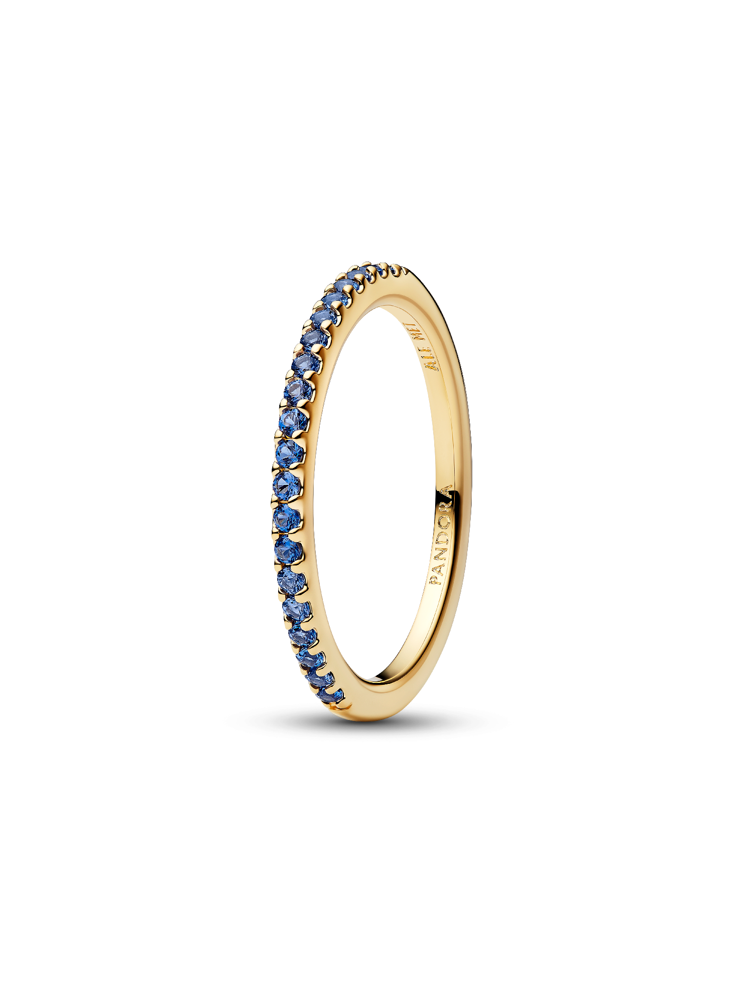Anillo Banda Azul Brillante