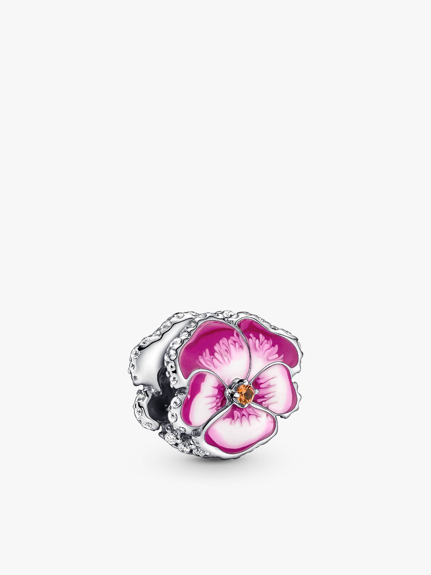 Charm Flor Pensamiento Rosa