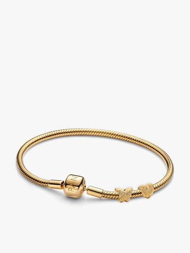 Conjunto de Pulsera Charms Mini Mariposa y Corazón