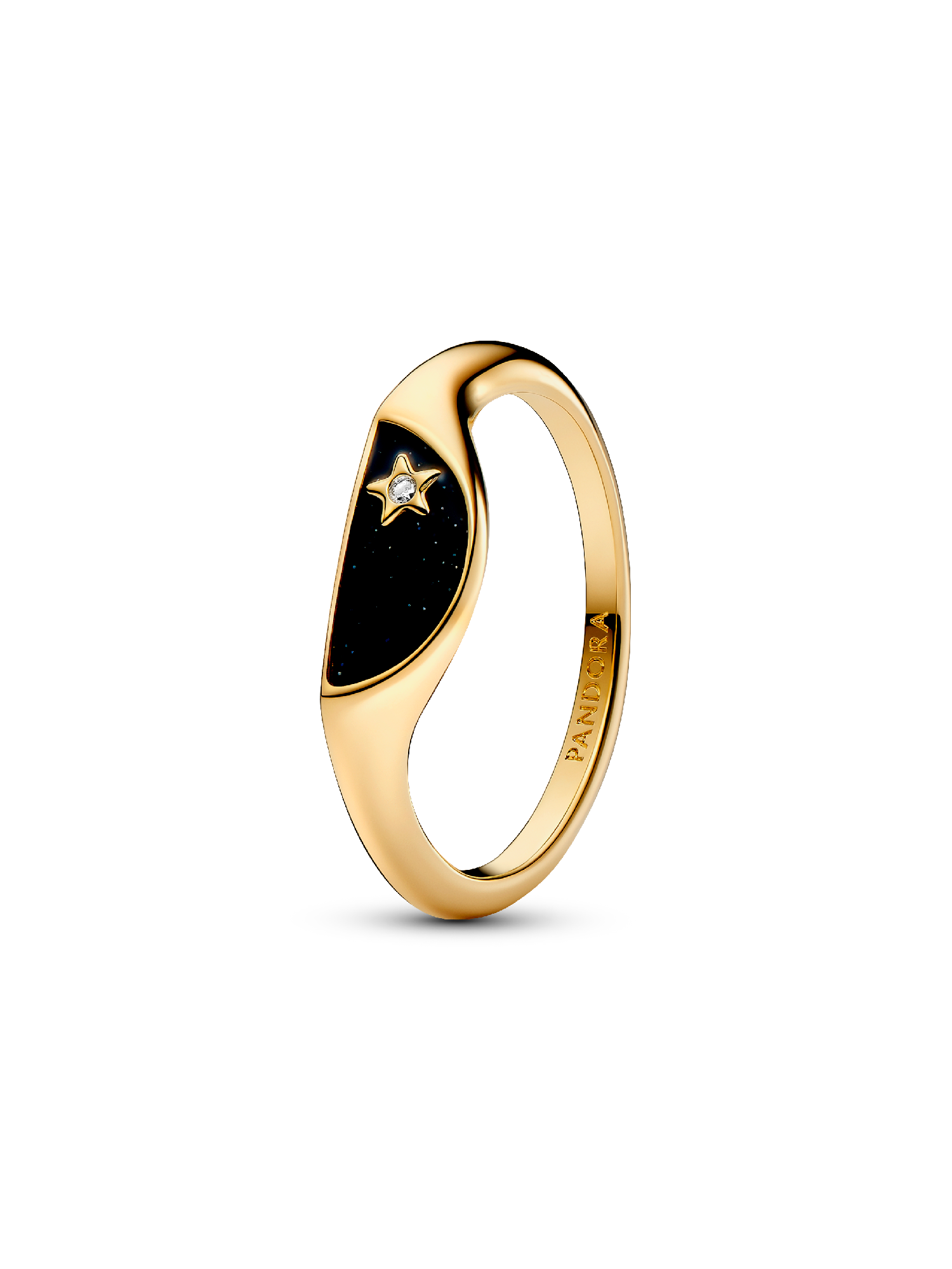 Anillo Mitad Sello Esmaltado