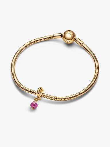 Charm Colgante Círculo Eternity Rosa Facetado