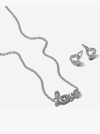 Conjunto de Regalo Collar y Pendientes Circonita Cúbica