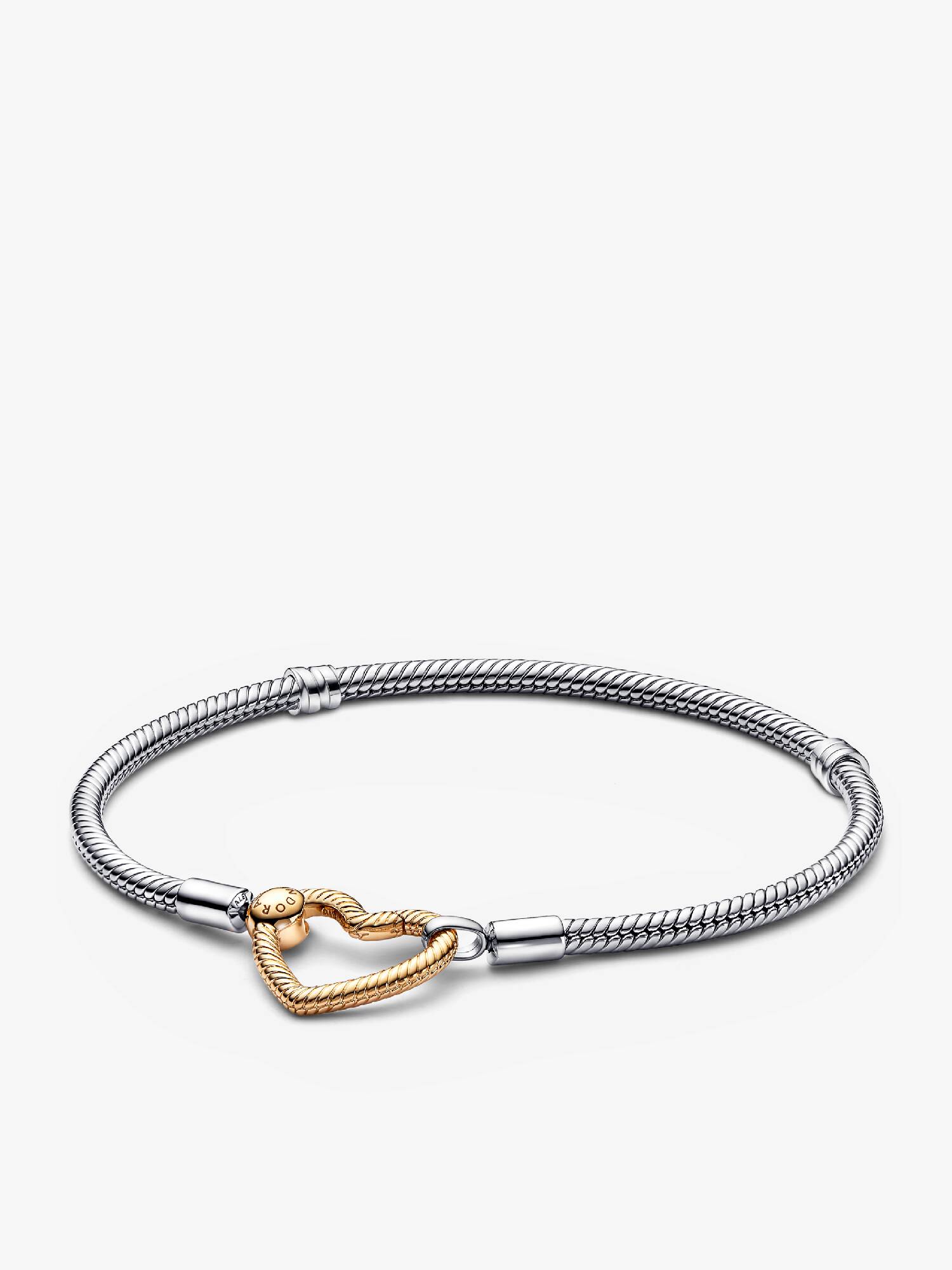 Collar de Cadena de Serpiente con Cierre de Corazón