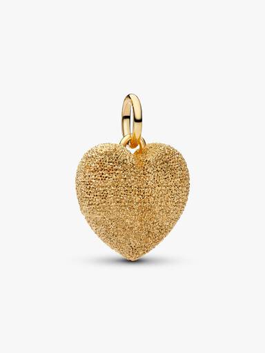 Charm Colgante Corazón Volumen Textura