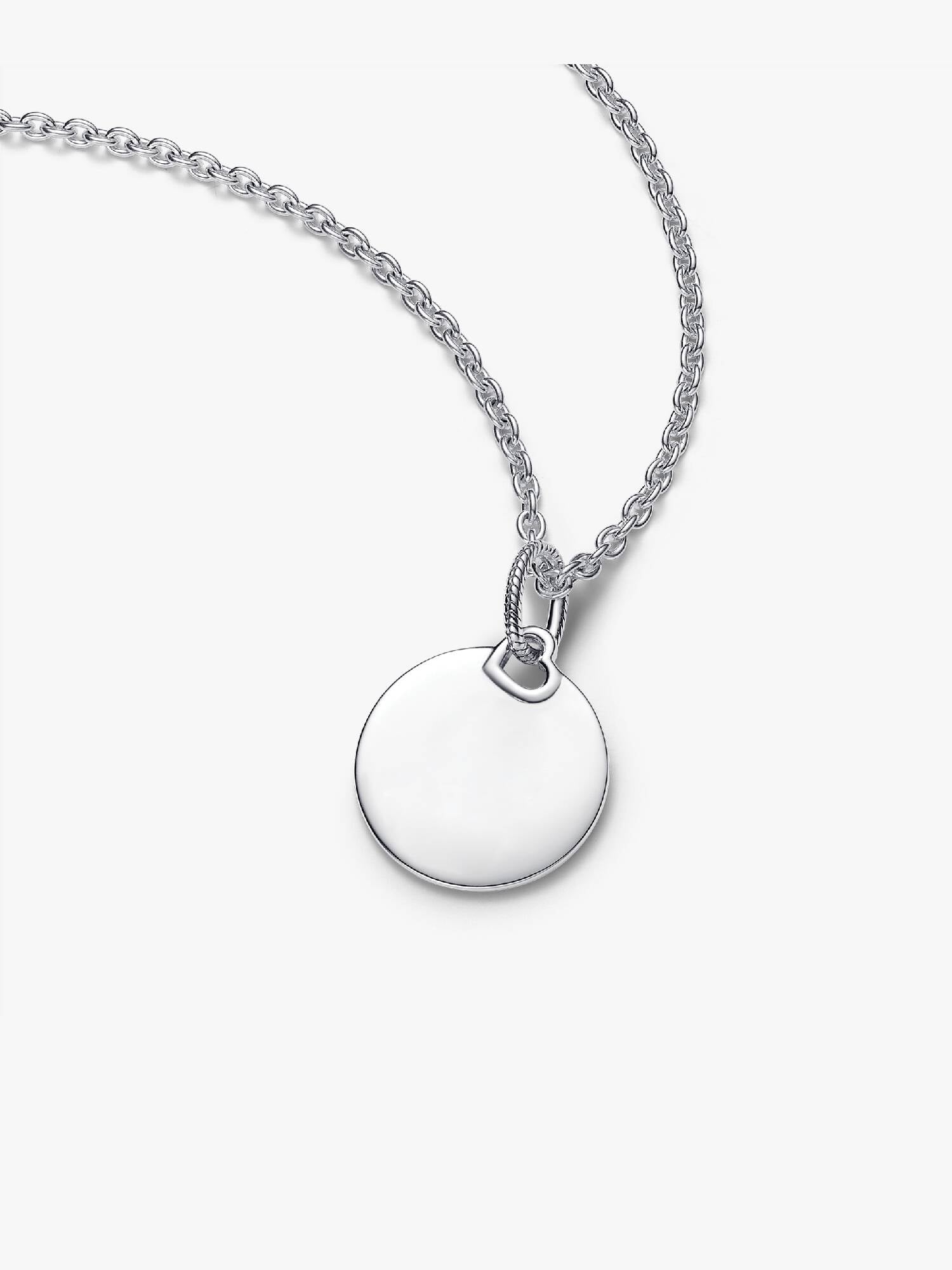 Conjunto de Regalo Collar con Colgante Etiqueta Redonda Grabable