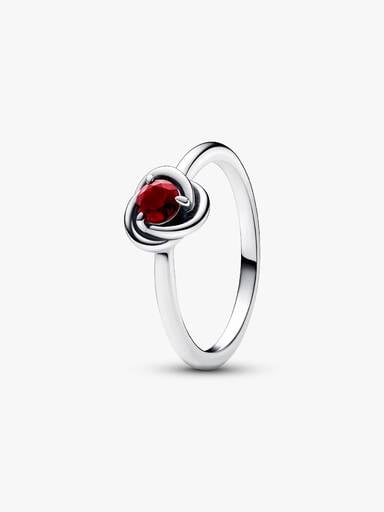 Anillo Círculo Eternity Rojo
