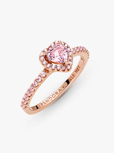 Anillo Corazón Brillante Elevado