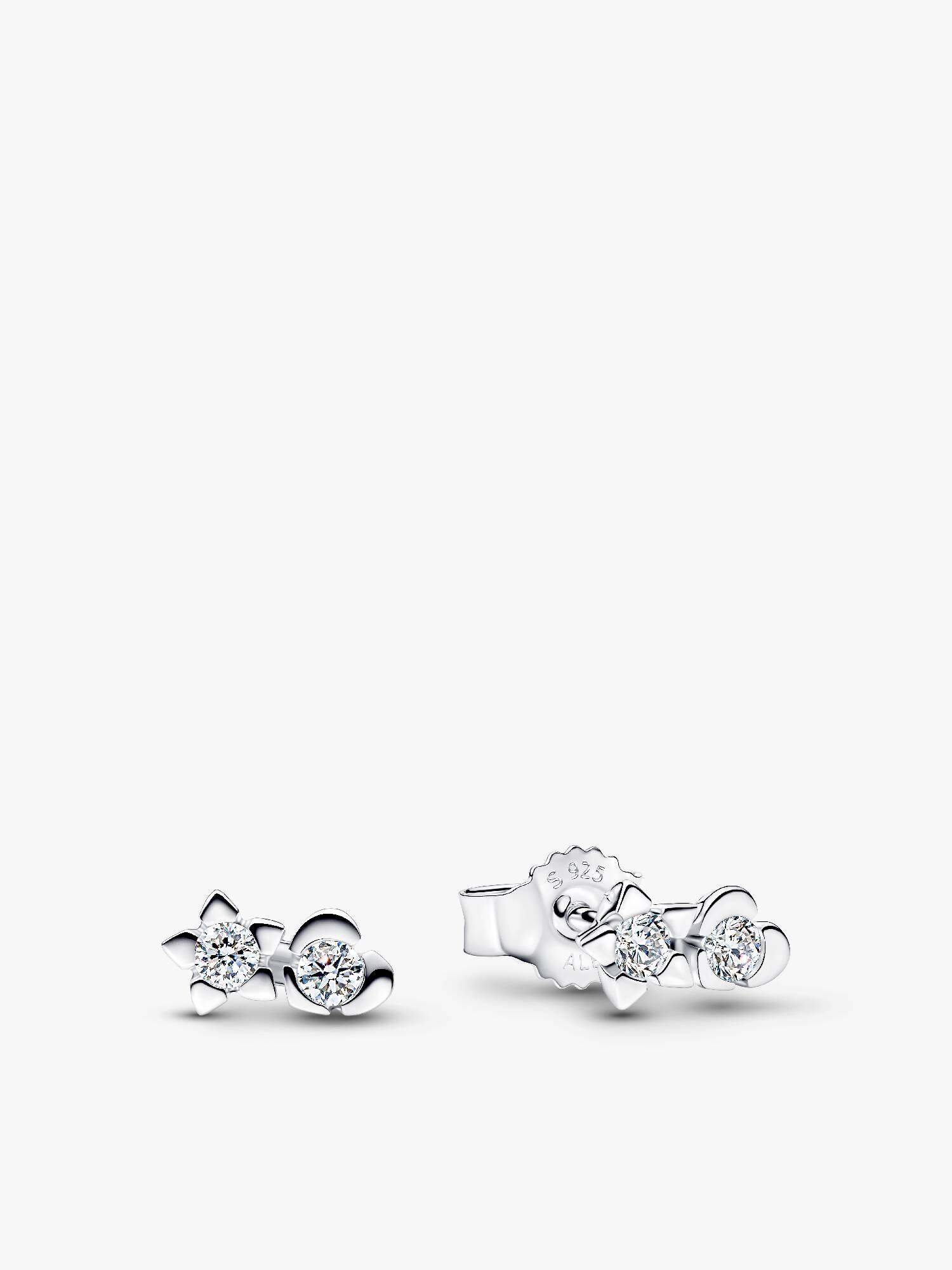 Talisman sterling silver stud earrings with 0.20 ct TW G-I VS+ round brilliant very good cut lab-grown diamonds