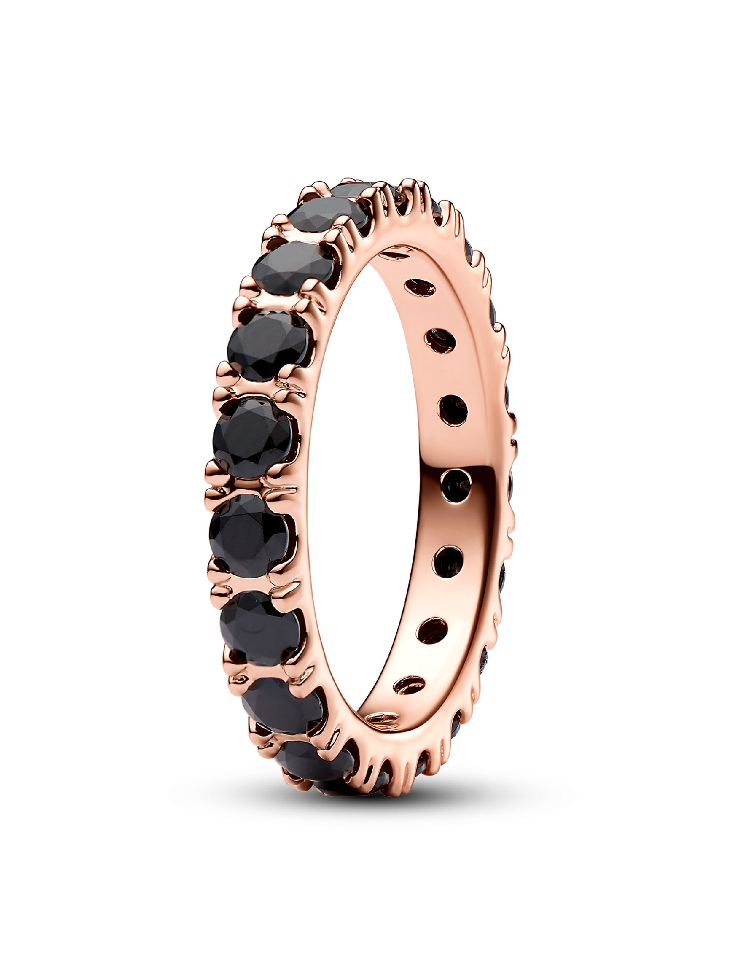 Anillo Eternity Fila Brillante Negra