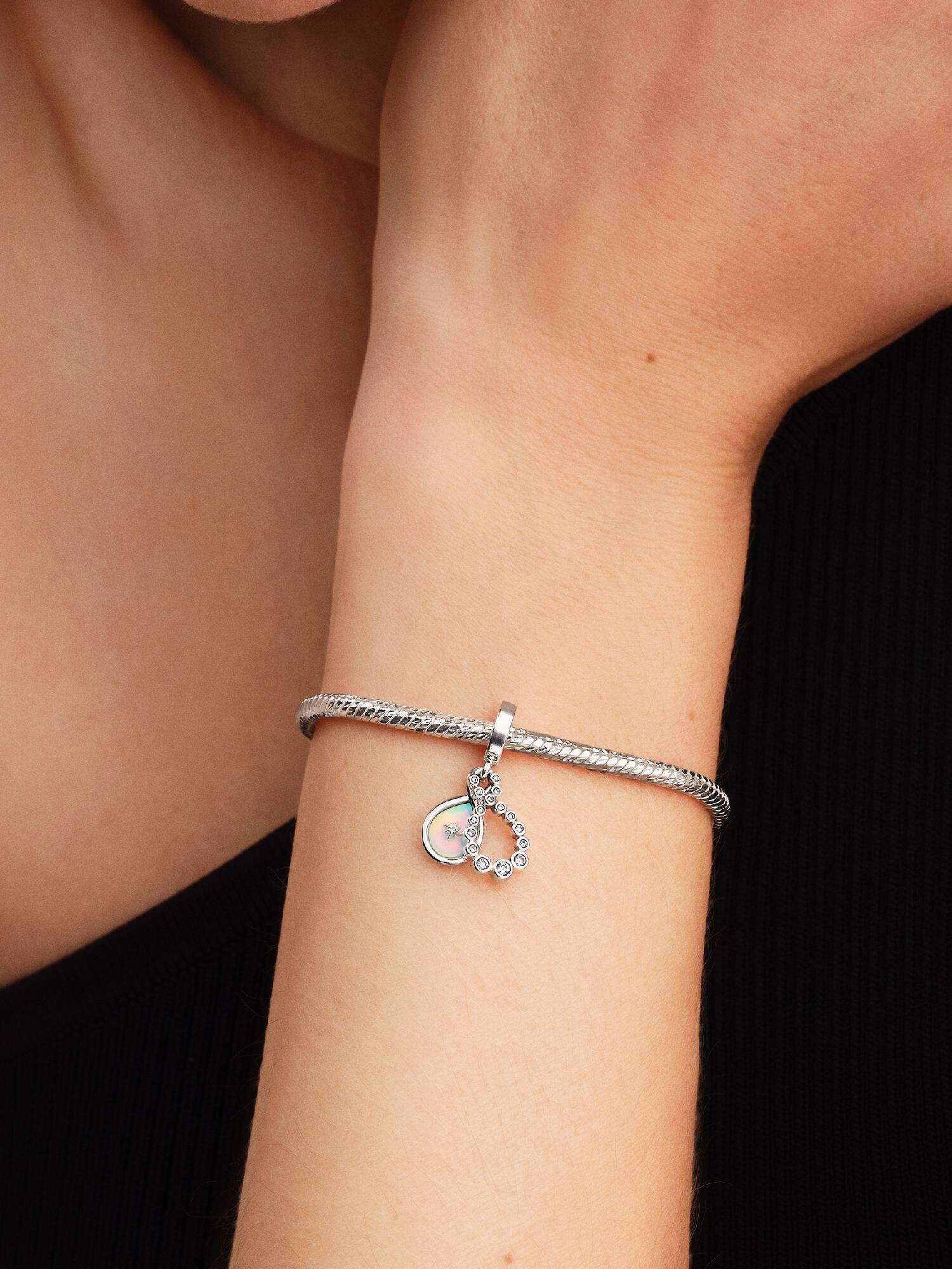 Charm Colgante Doble Infinito Opalescente