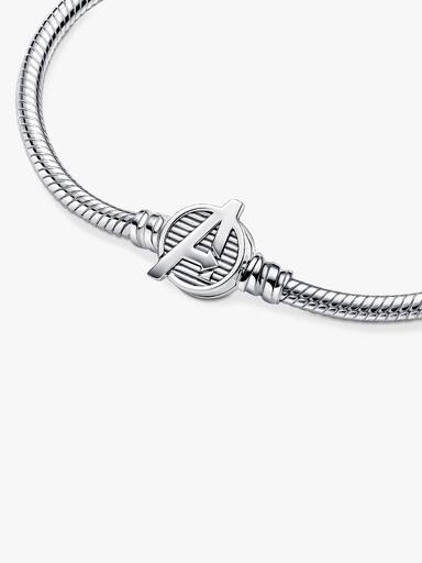 Pulsera Pandora Moments Cadena de Serpiente Cierre Logo Los Vengadores de Marvel