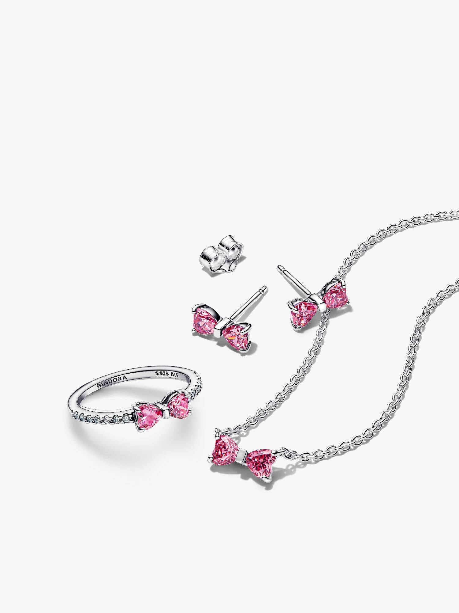 Conjunto de regalo Lazo Rosa Brillante