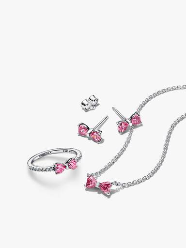 Conjunto de regalo Lazo Rosa Brillante
