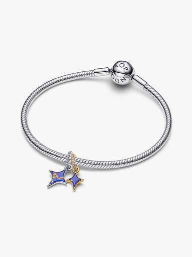 Charm Colgante Doble Estrellas Divisibles